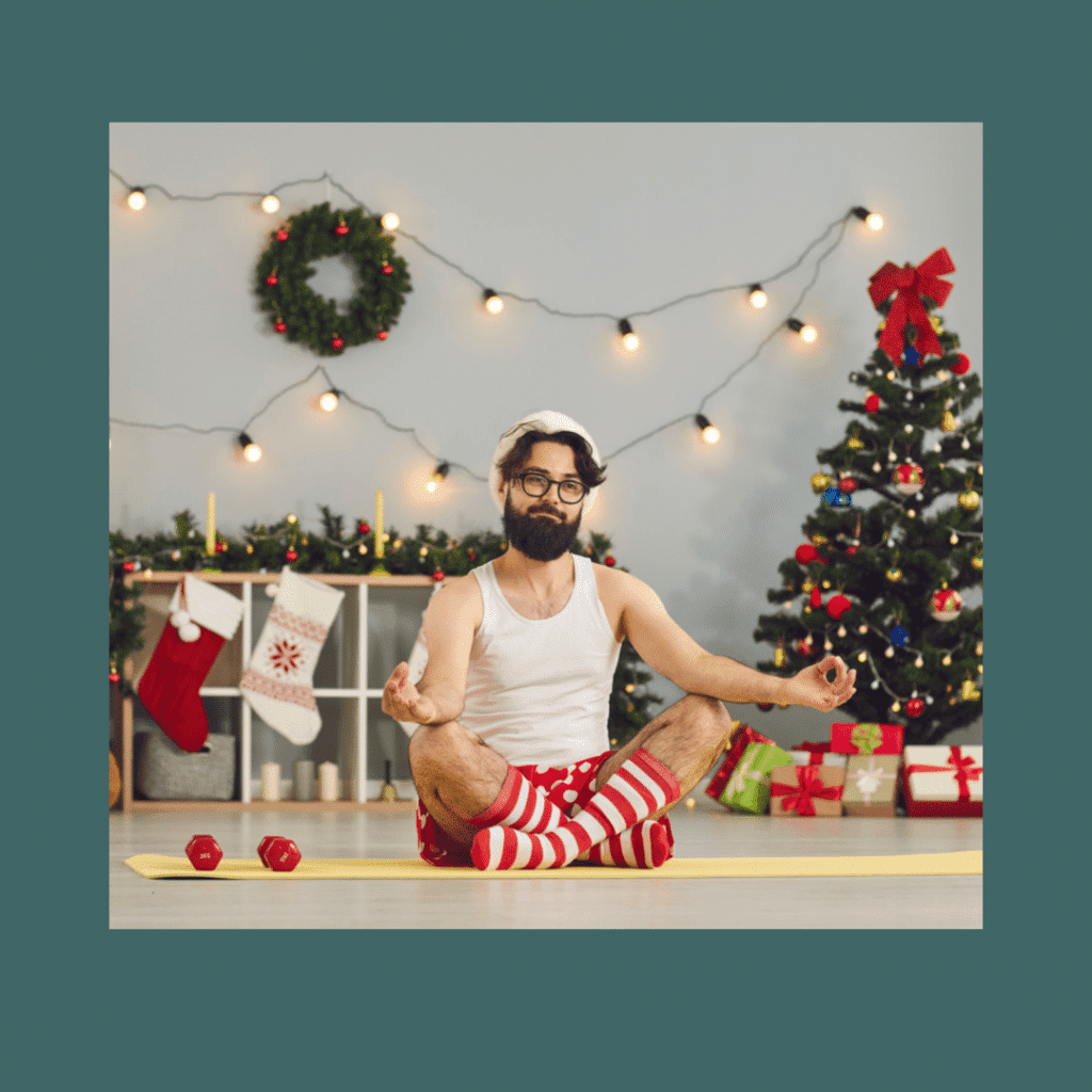 Mindfulness meditation to reduce holiday stress and mange pain.
