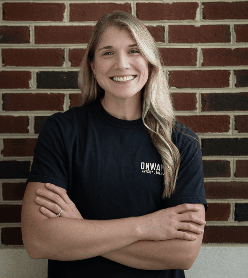 Onward Physical Therapy | Dr. Kirsten Woodall, Doctor of Physical Therapy<br />
Bachelors in Health Promotion & Sports Medicine