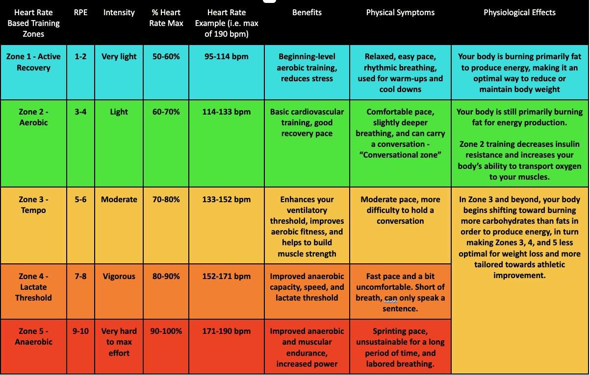 Heart Rate Zones Free Marathon Training Plan